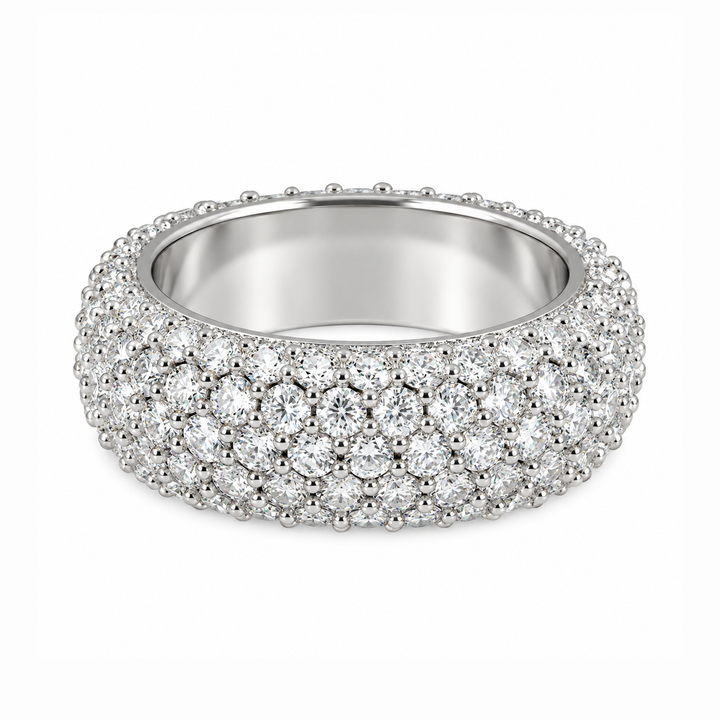 Moissanite 5-Row Band Ring