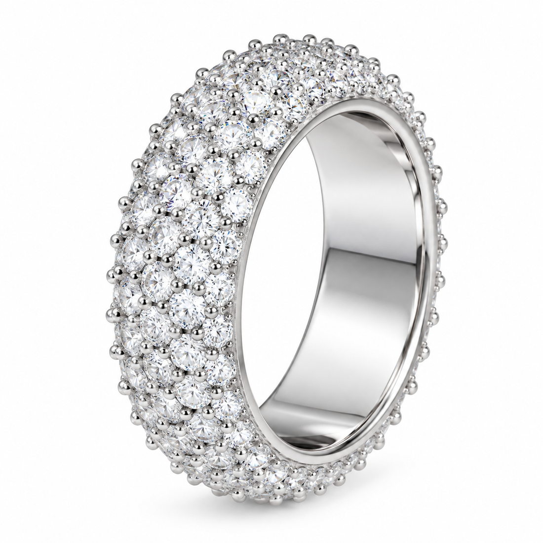Moissanite 5-Row Band Ring