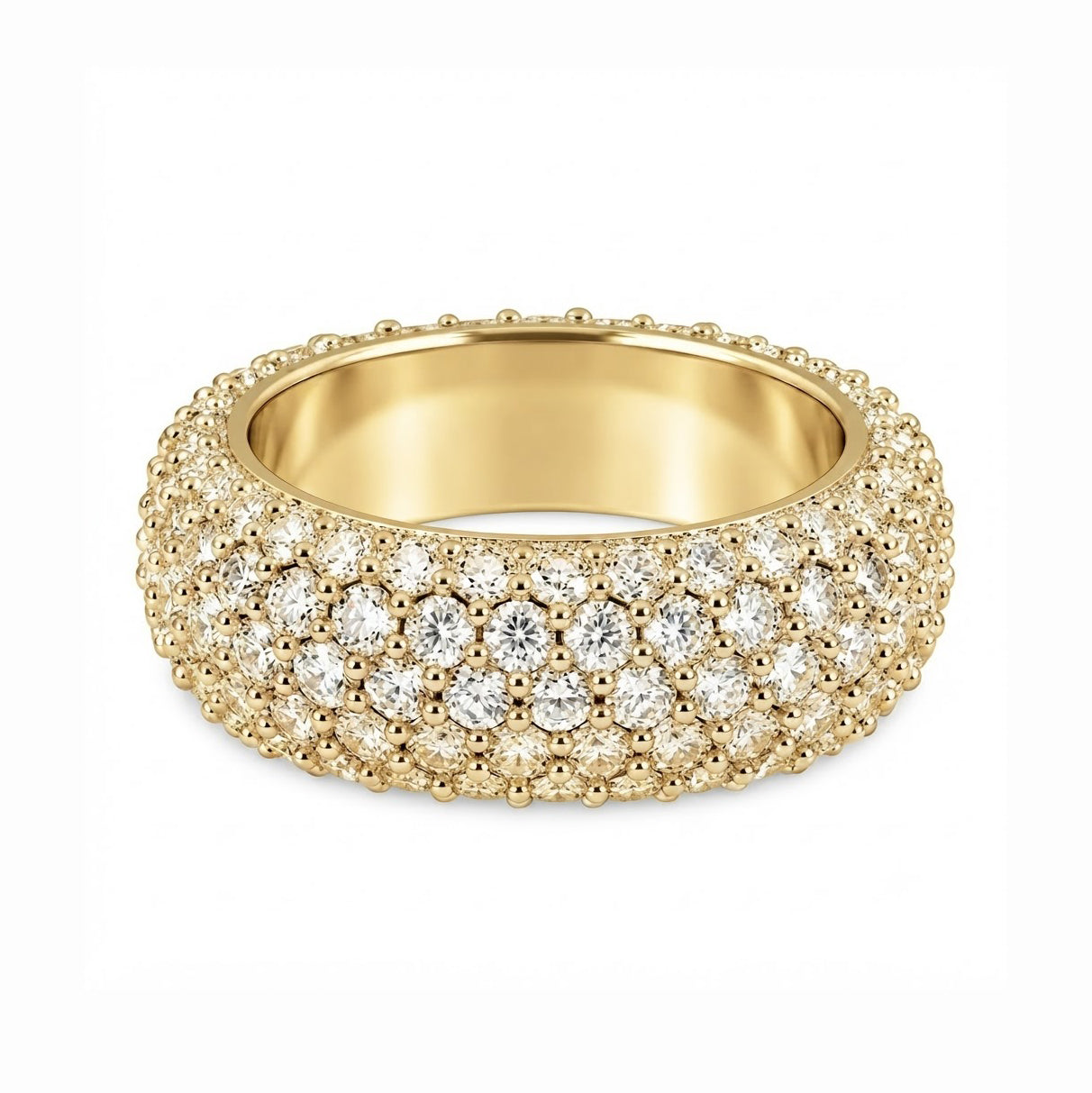 Moissanite 5-Row Band Ring