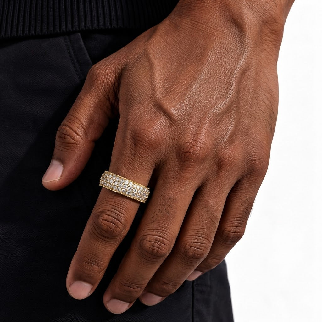 Moissanite 5-Row Band Ring
