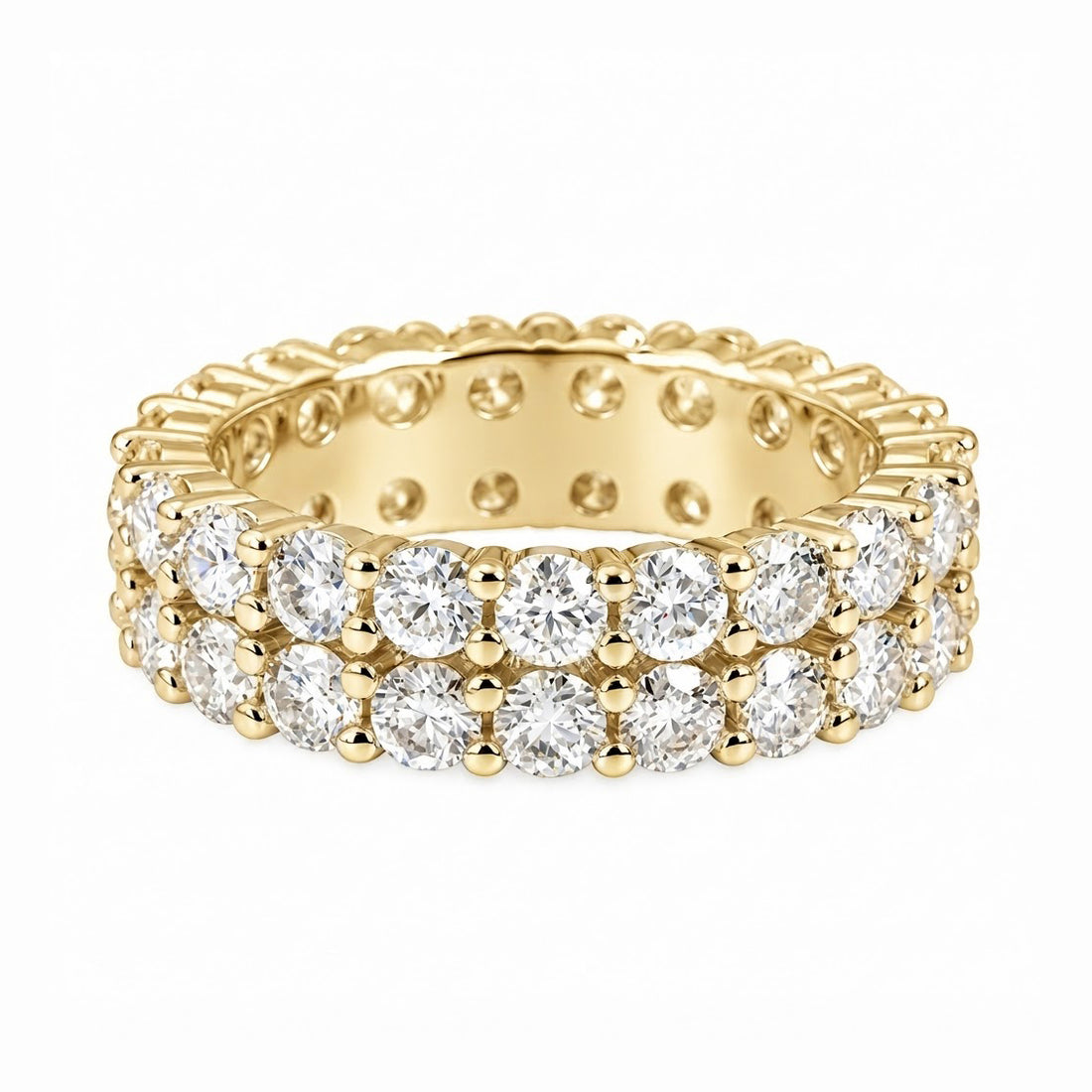 2-Row Moissanite Band Ring