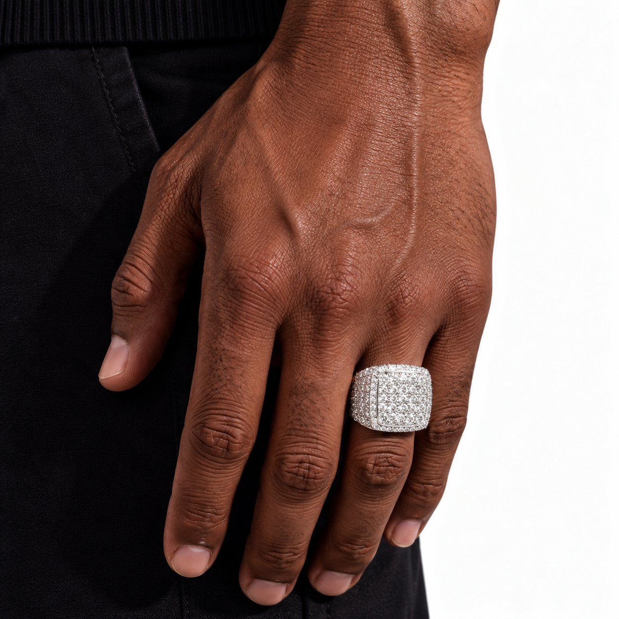 Moissanite Chunky Pinky Ring