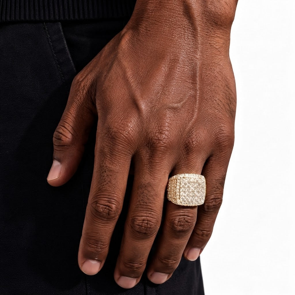 Moissanite Chunky Pinky Ring