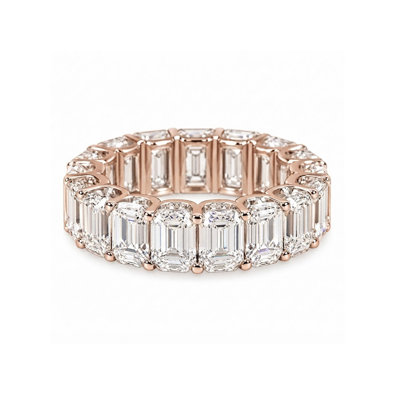 Moissanite Baguette Eternity Band Ring