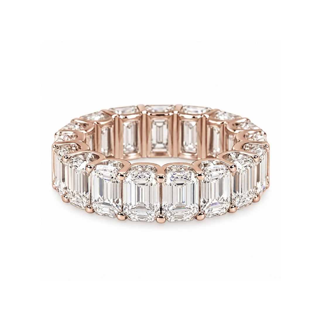 Moissanite Baguette Eternity Band Ring