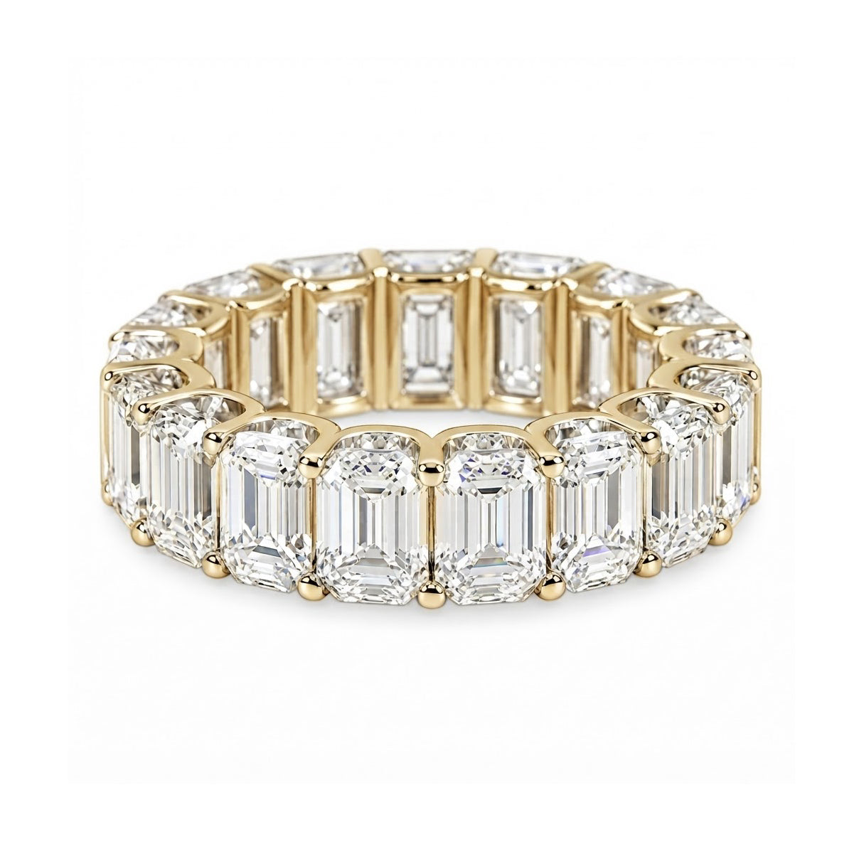 Moissanite Baguette Eternity Band Ring