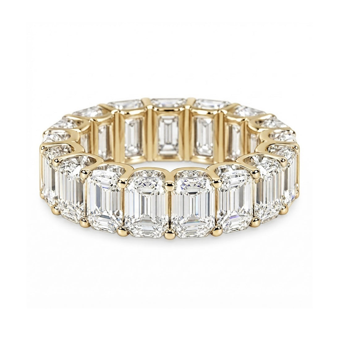 Moissanite Baguette Eternity Band Ring