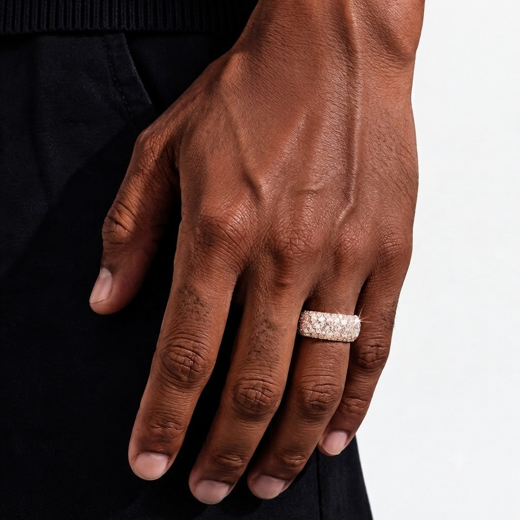 Iced Out VVS 5-Layer Moissanite Diamond Ring