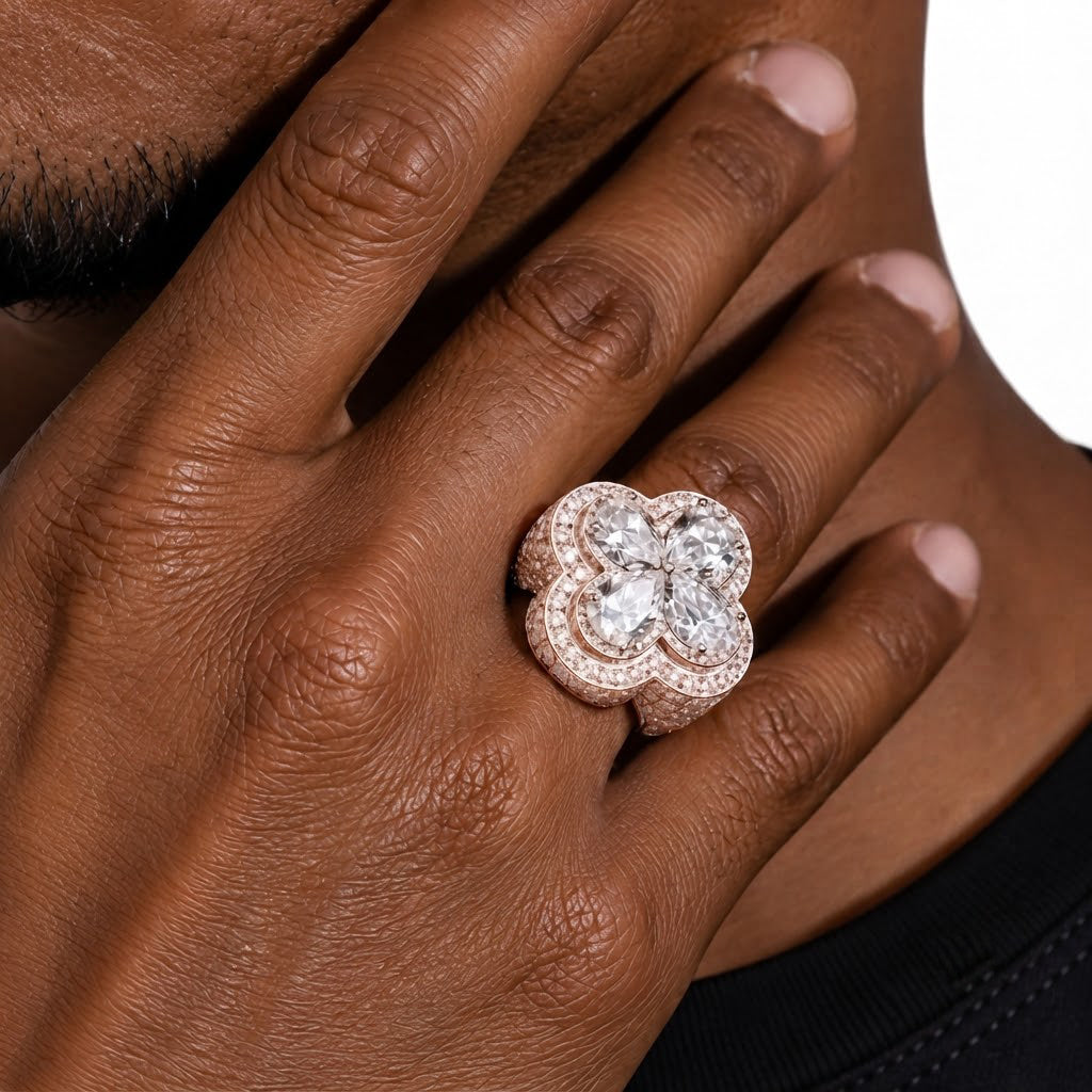 Four Leaf Clover Diamond Ring