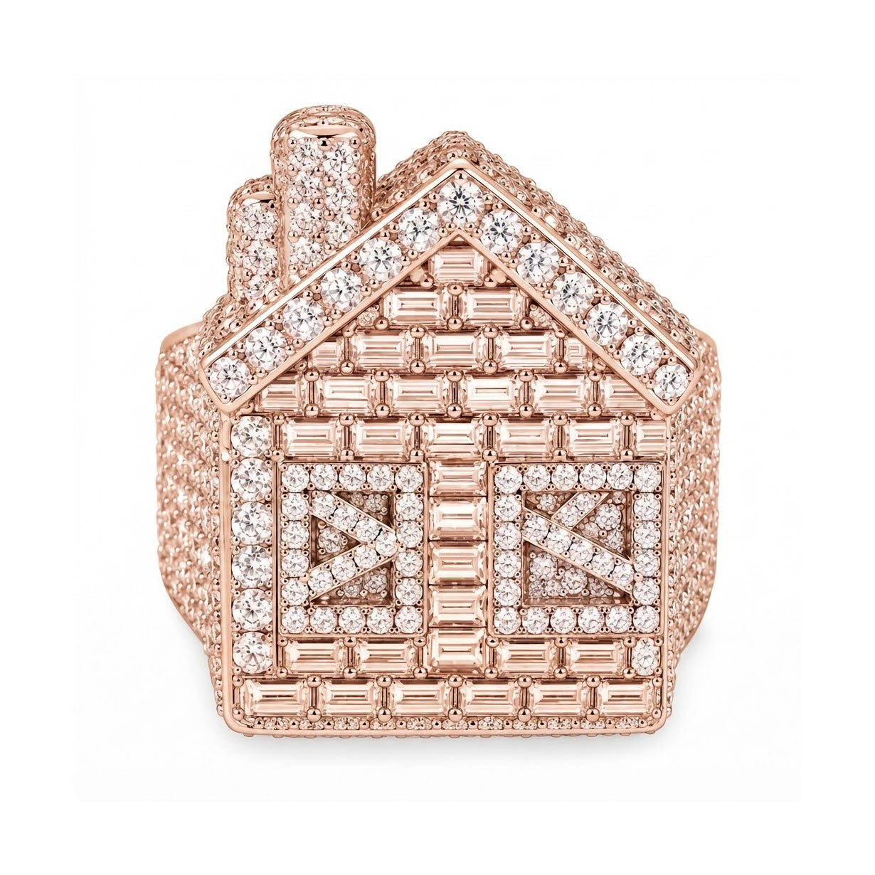 Moissanite Trap House Diamond Ring