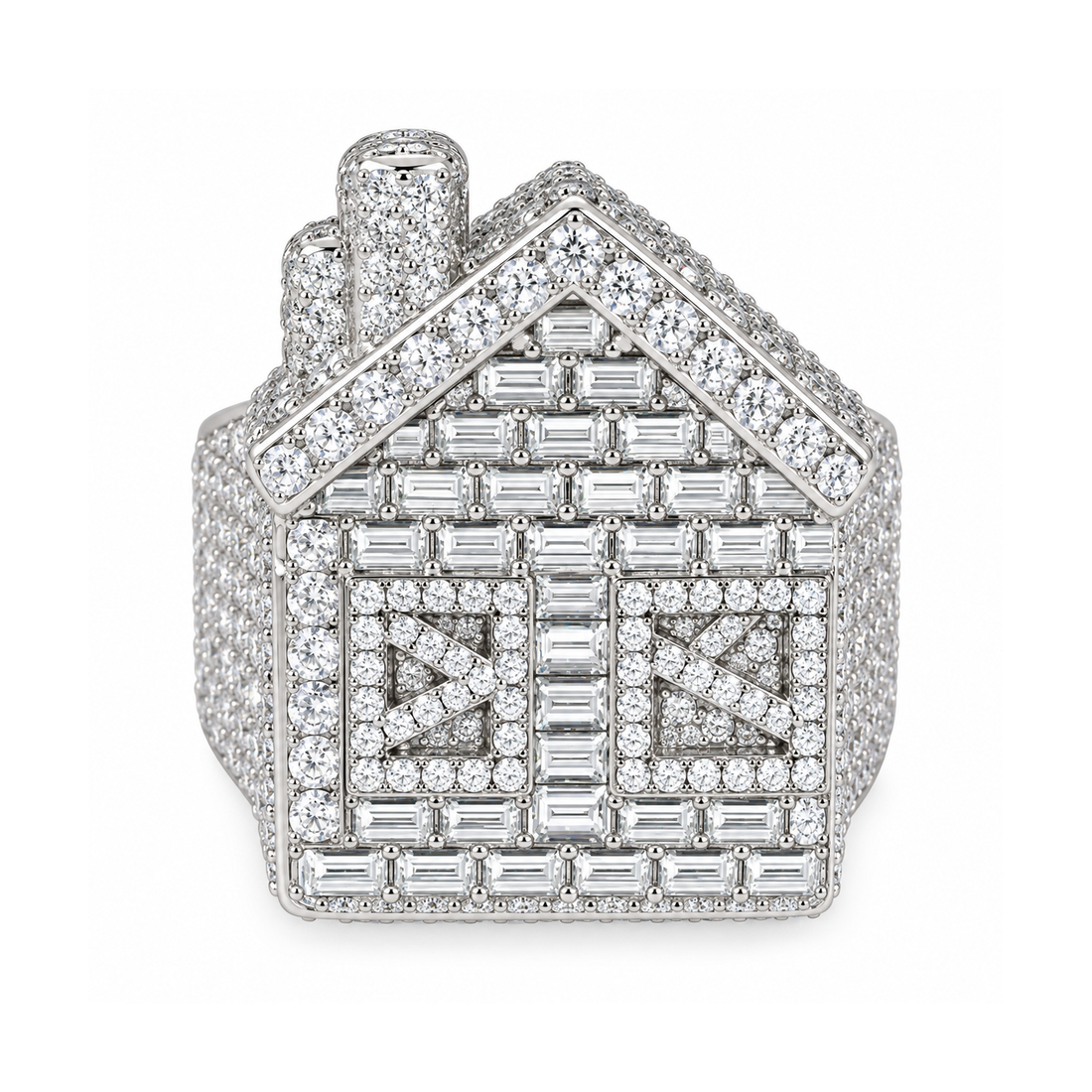Moissanite Trap House Diamond Ring