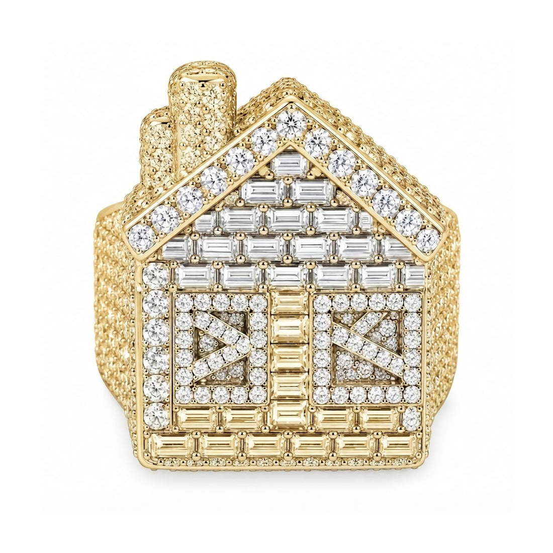 Moissanite Trap House Diamond Ring
