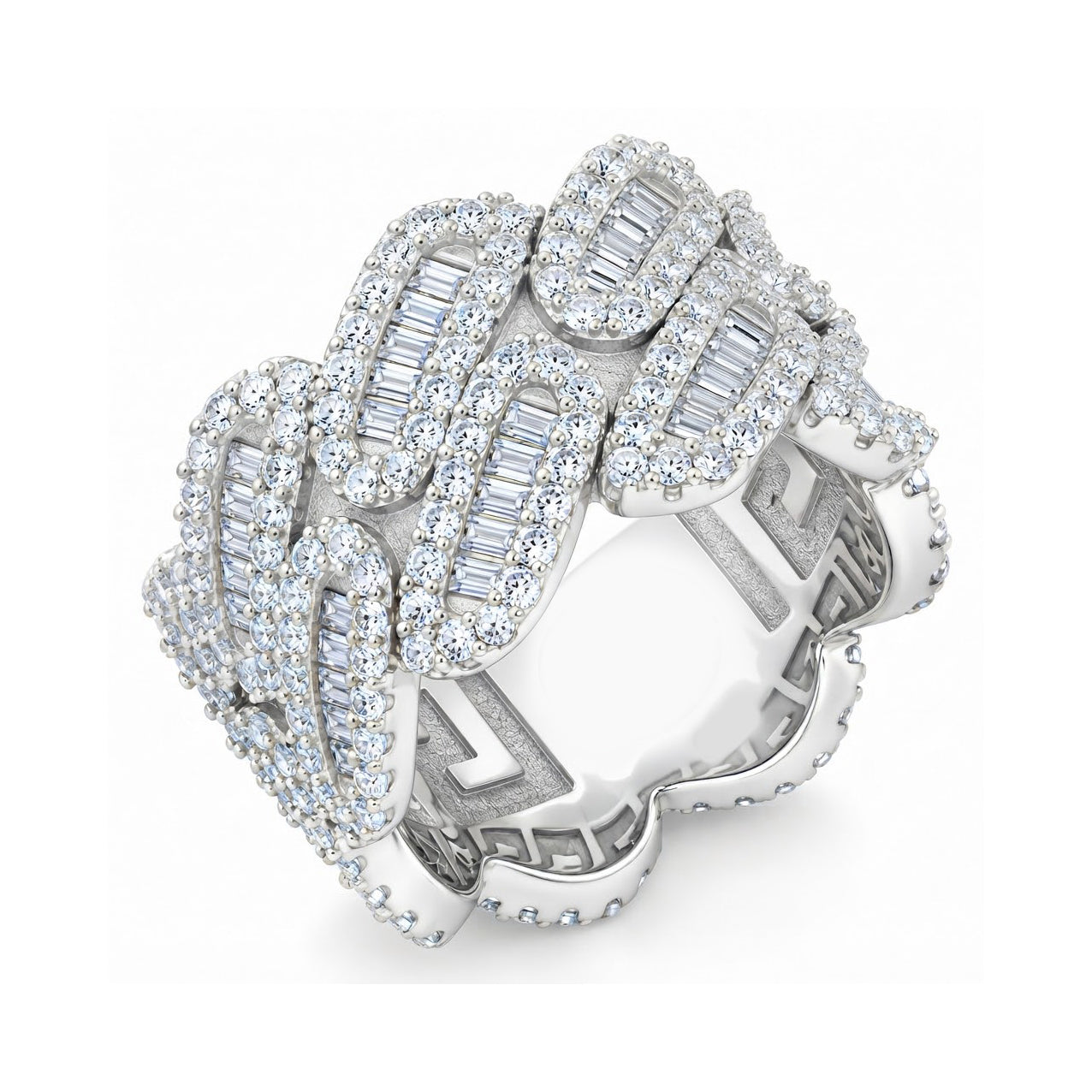 Moissanite Diamond Miami Cuban Link Ring