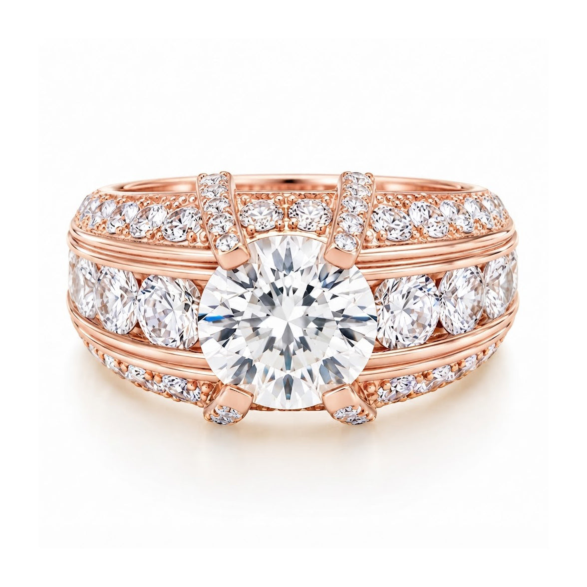 Solitaire Diamond Hip Hop Style Ring