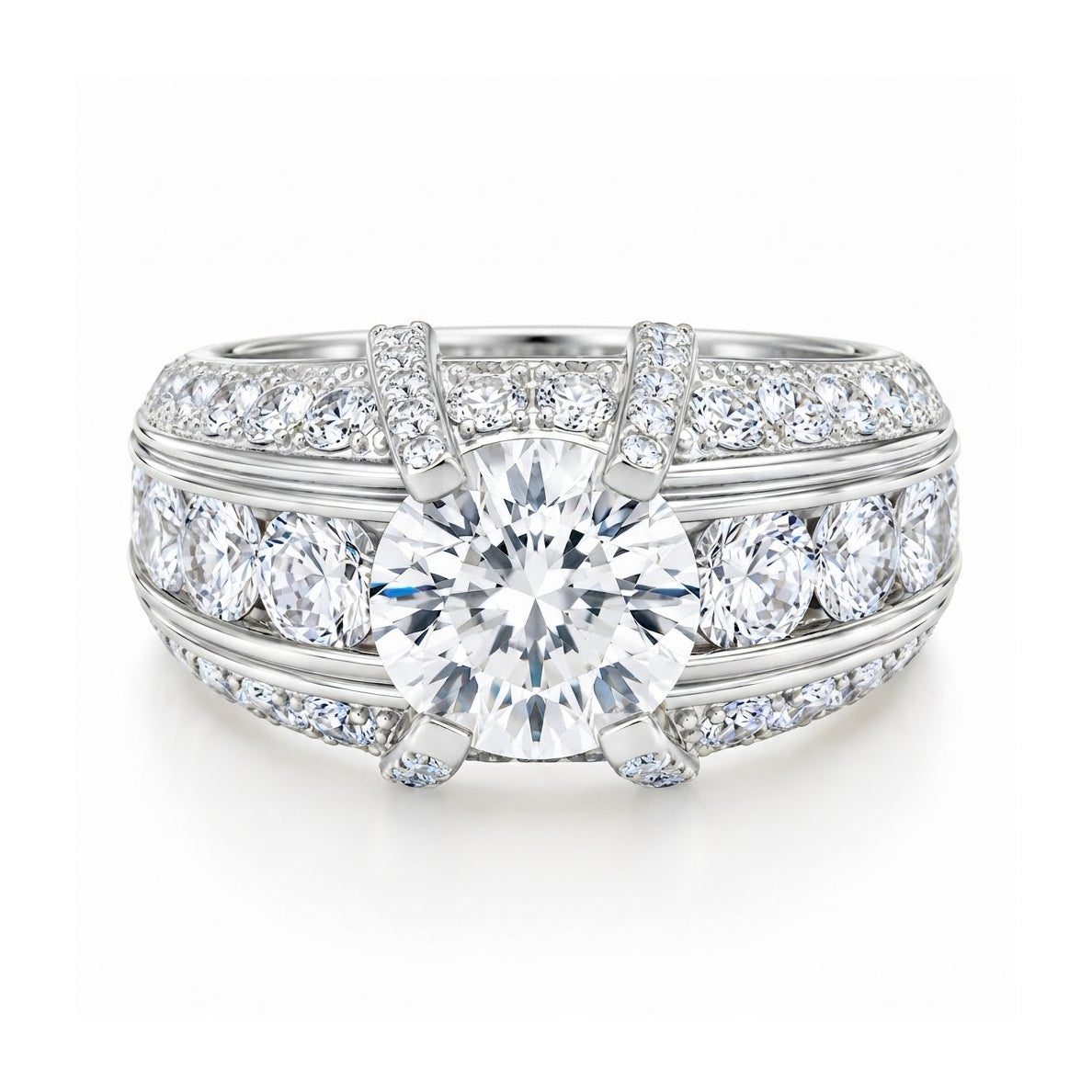 Solitaire Diamond Hip Hop Style Ring
