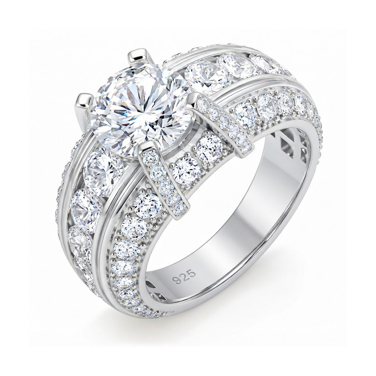 Solitaire Diamond Hip Hop Style Ring