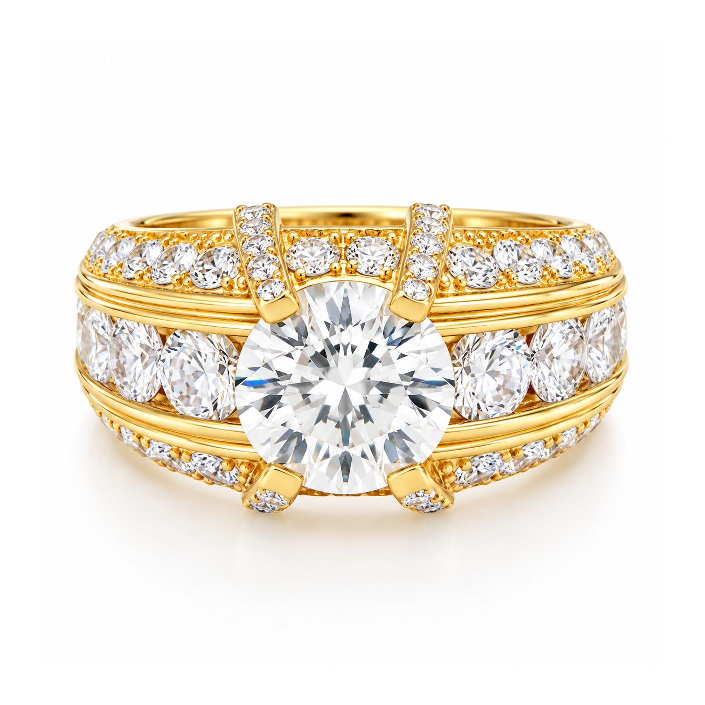 Solitaire Diamond Hip Hop Style Ring