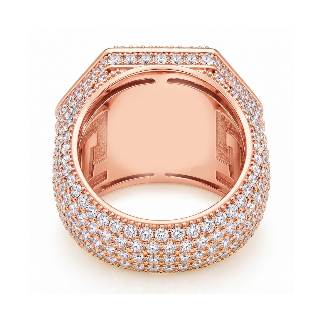 Triangle Round Diamond Hip Hop Ring