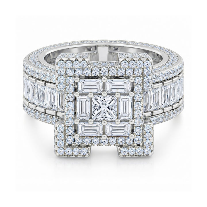 Baguette Cut Square Shape Diamond Ring
