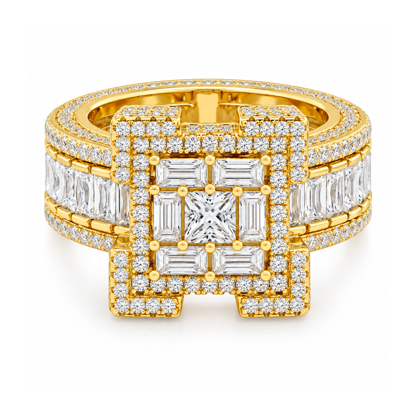 Baguette Cut Square Shape Diamond Ring