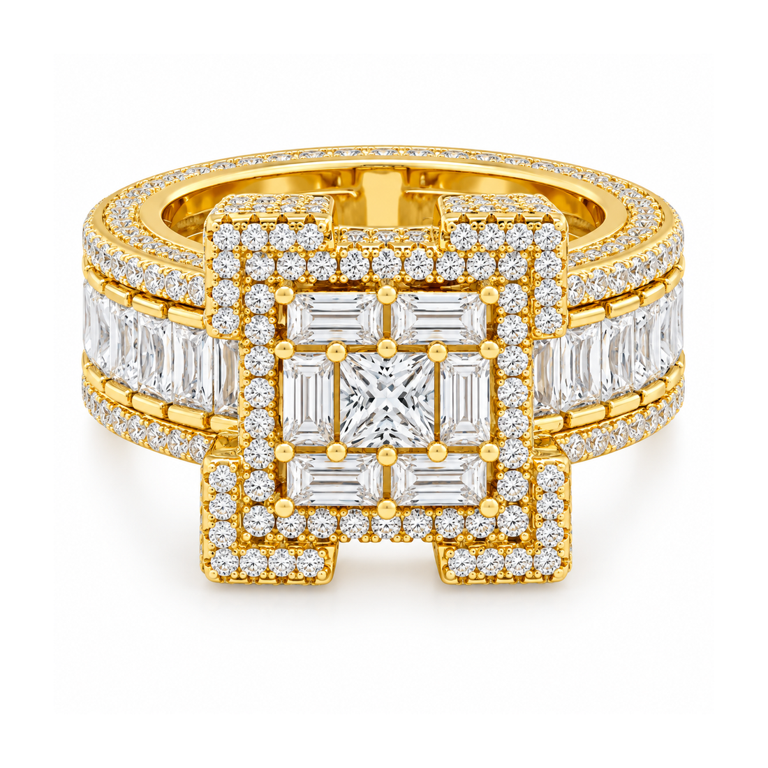 Baguette Cut Square Shape Diamond Ring