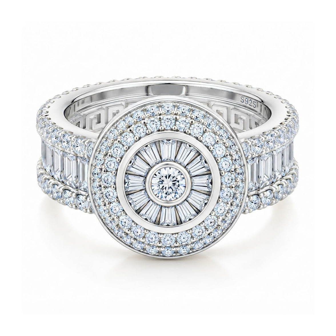 Cluster Baguette Cut Diamond Ring