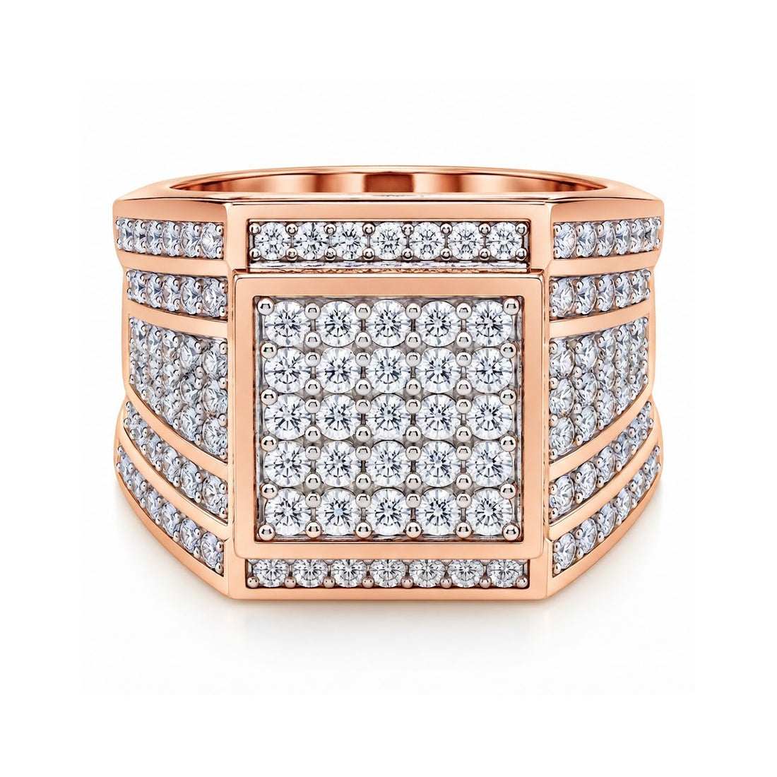 Cubist Moissanite Diamond Ring