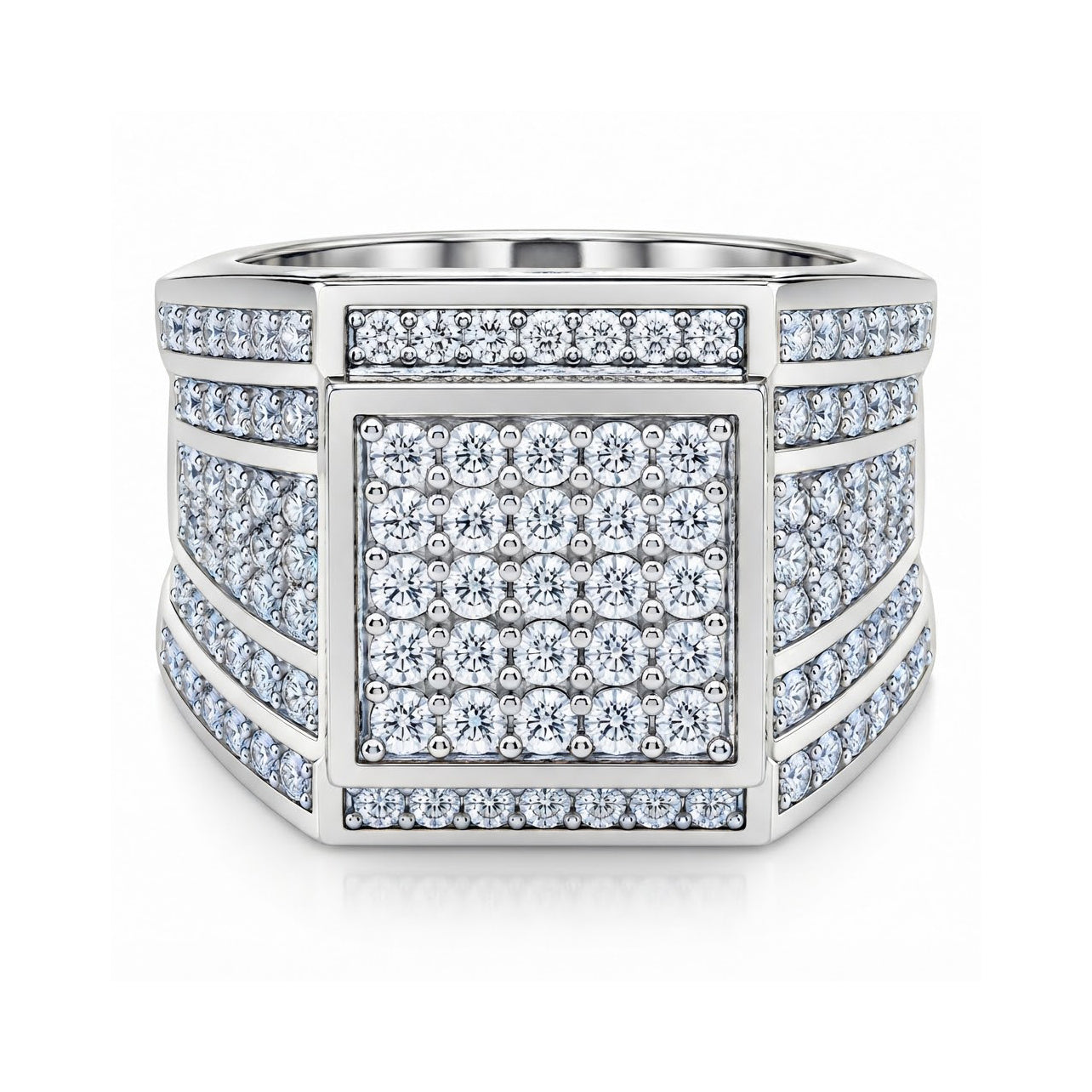 Cubist Moissanite Diamond Ring