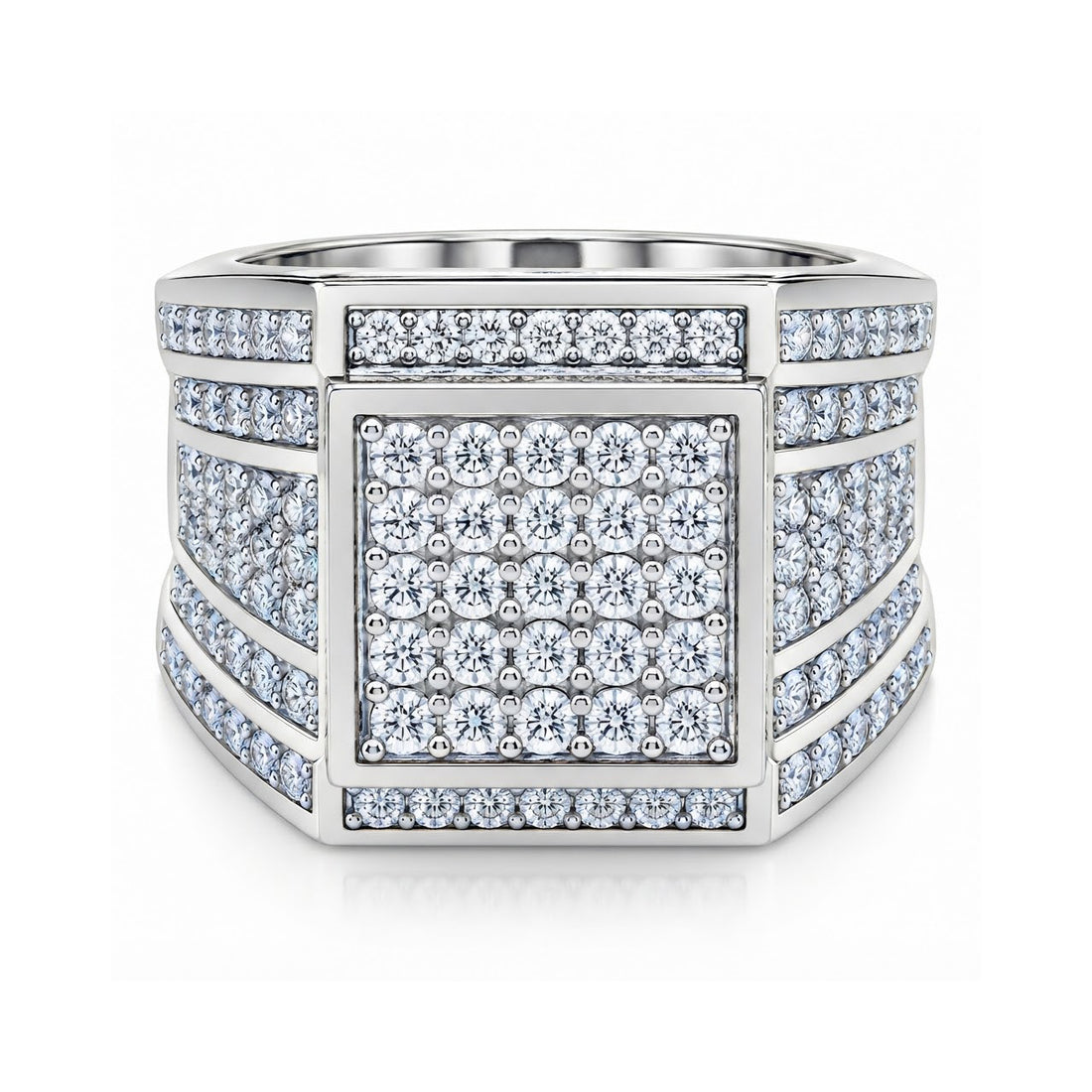 Cubist Moissanite Diamond Ring