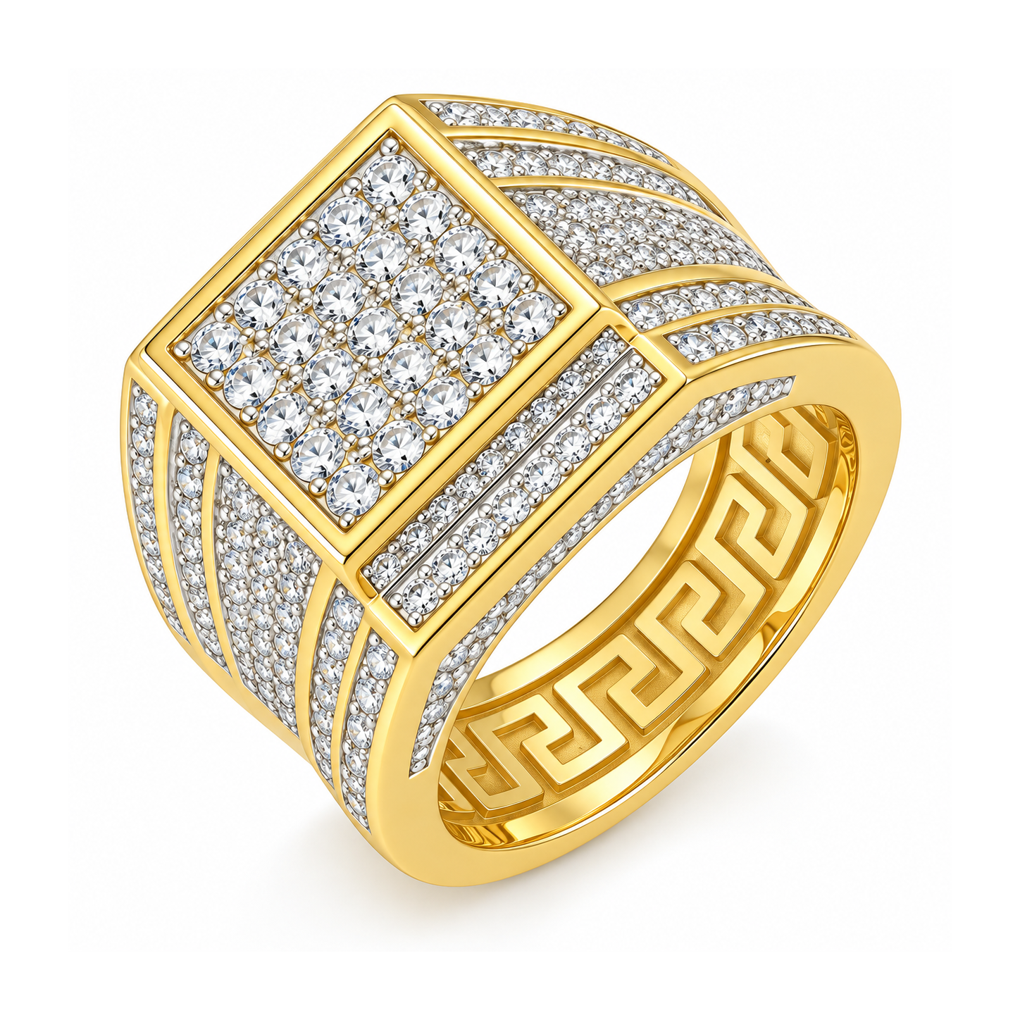 Cubist Moissanite Diamond Ring