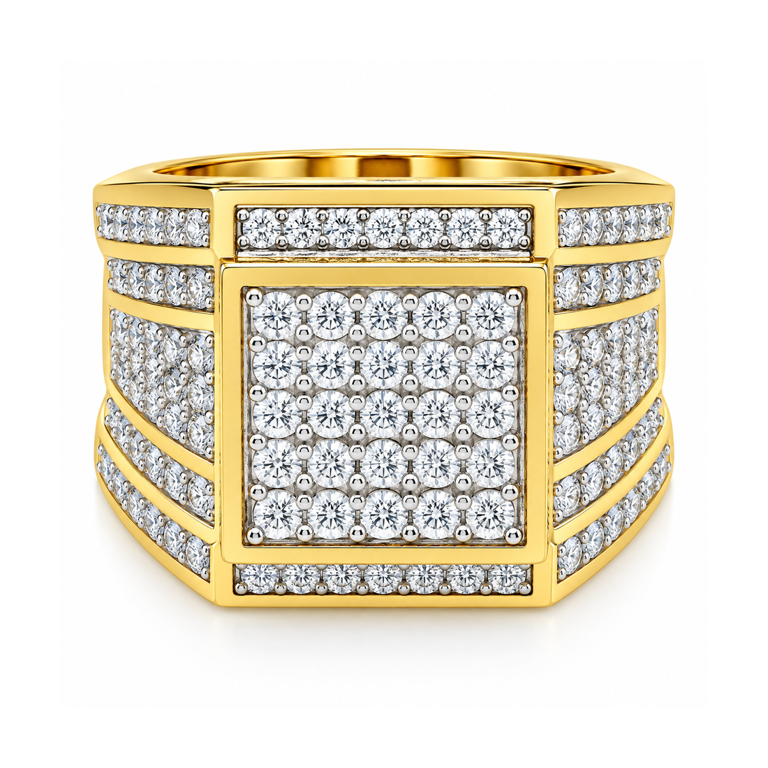 Cubist Moissanite Diamond Ring