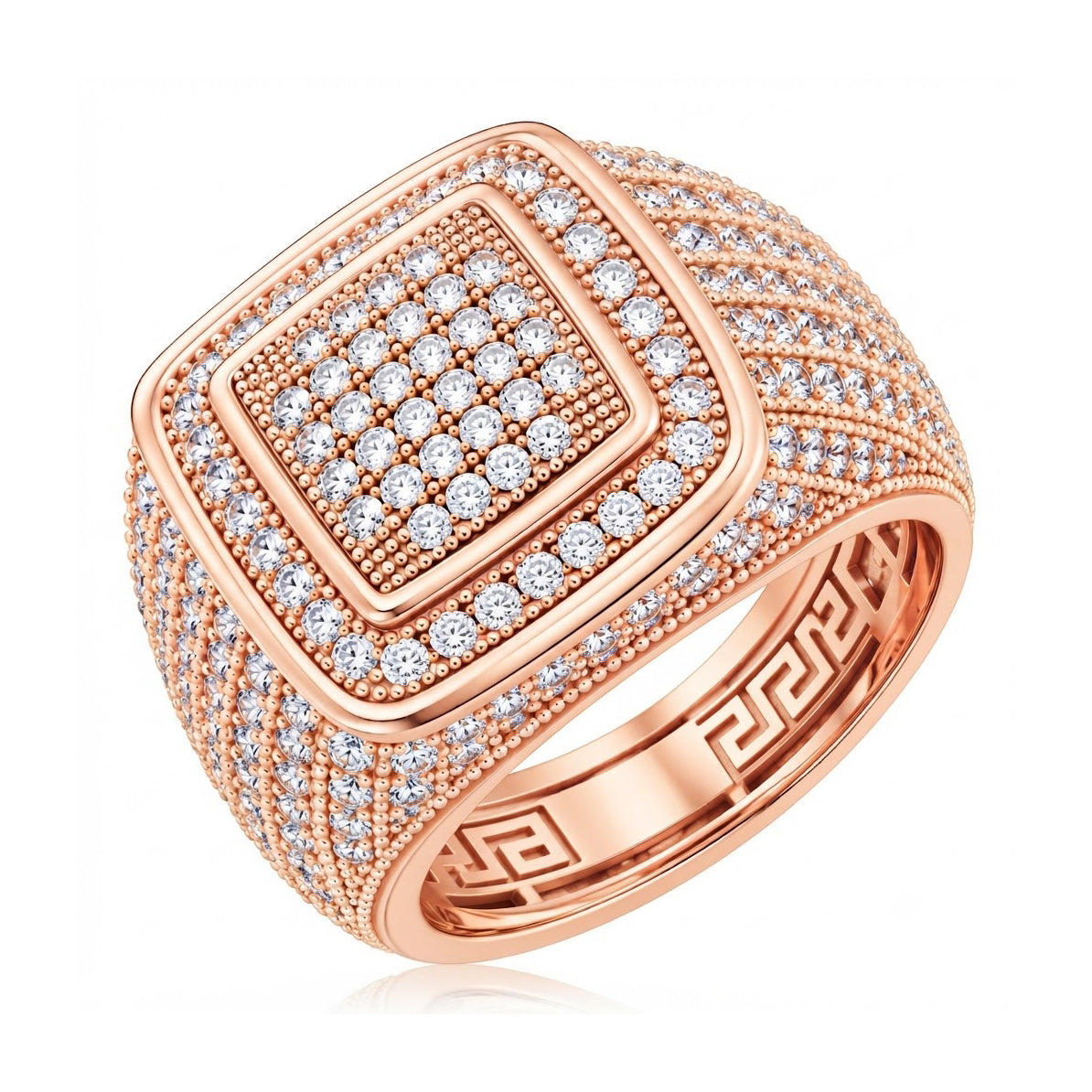 Platform Square Shape Diamond Ring