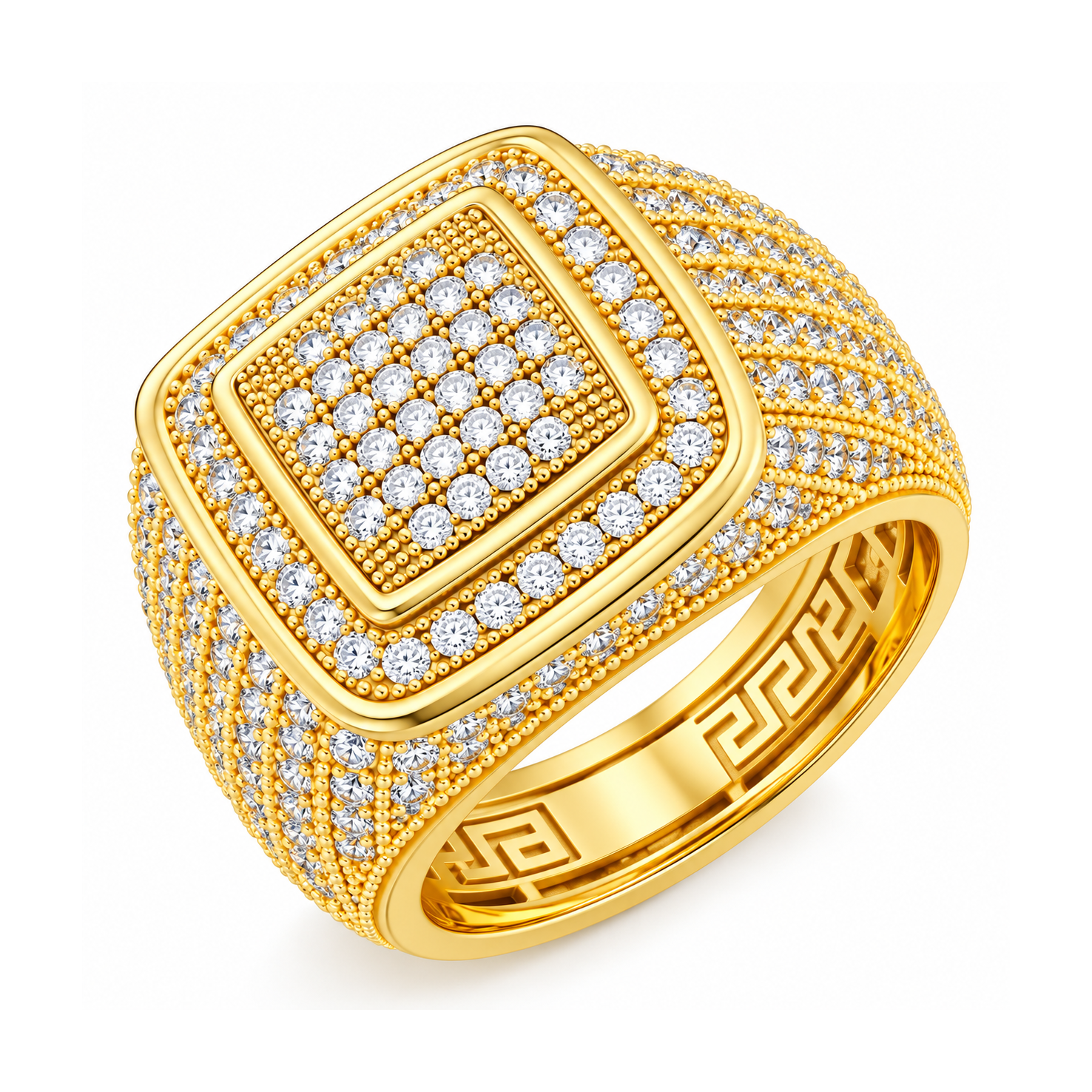 Platform Square Shape Diamond Ring