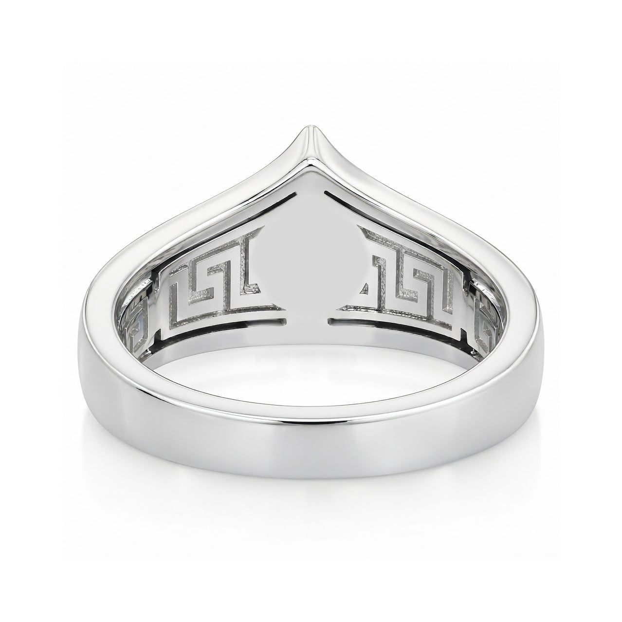 Trillion Cut Signet Diamond Ring