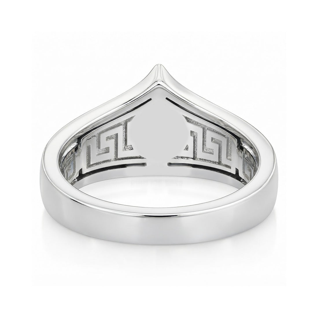Trillion Cut Signet Diamond Ring