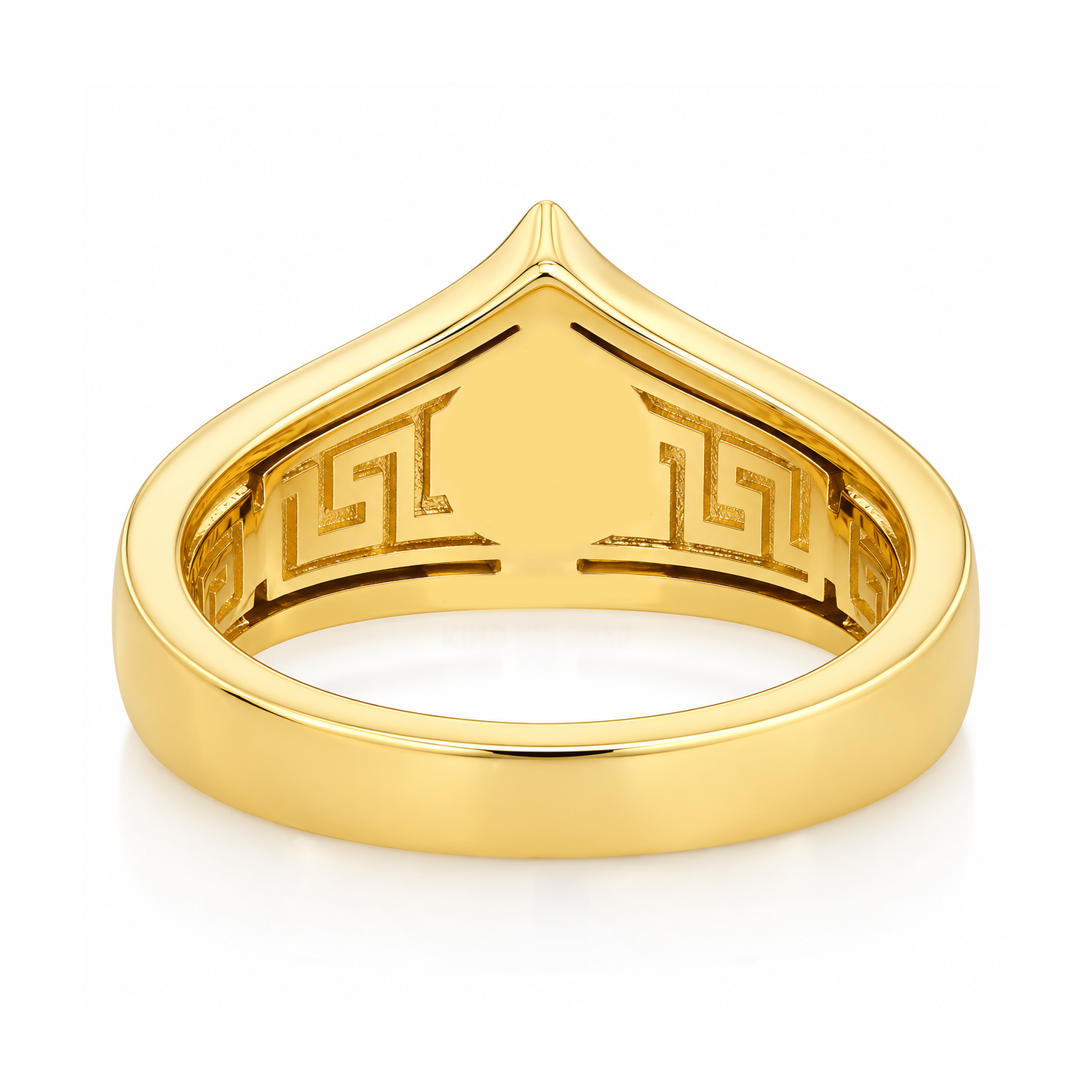 Trillion Cut Signet Diamond Ring