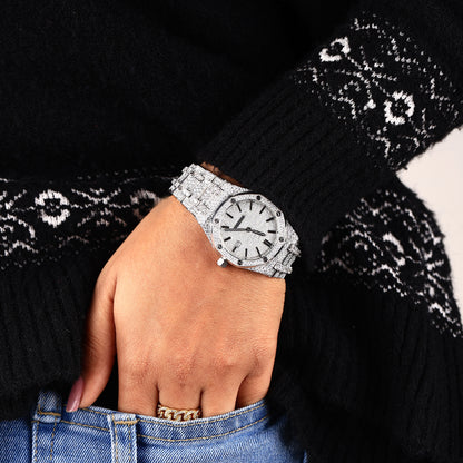 elegant womens bracelet watch with iced design and premium finish