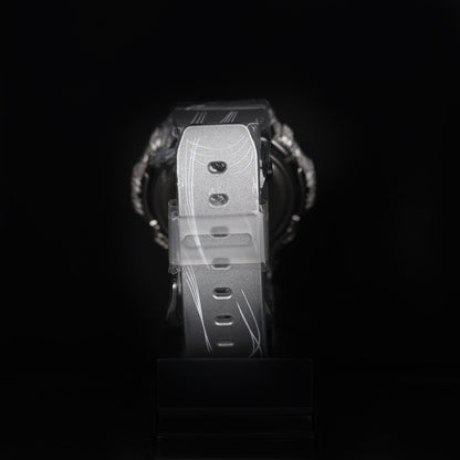 hip hop style digital watch with iced bezel and sporty design