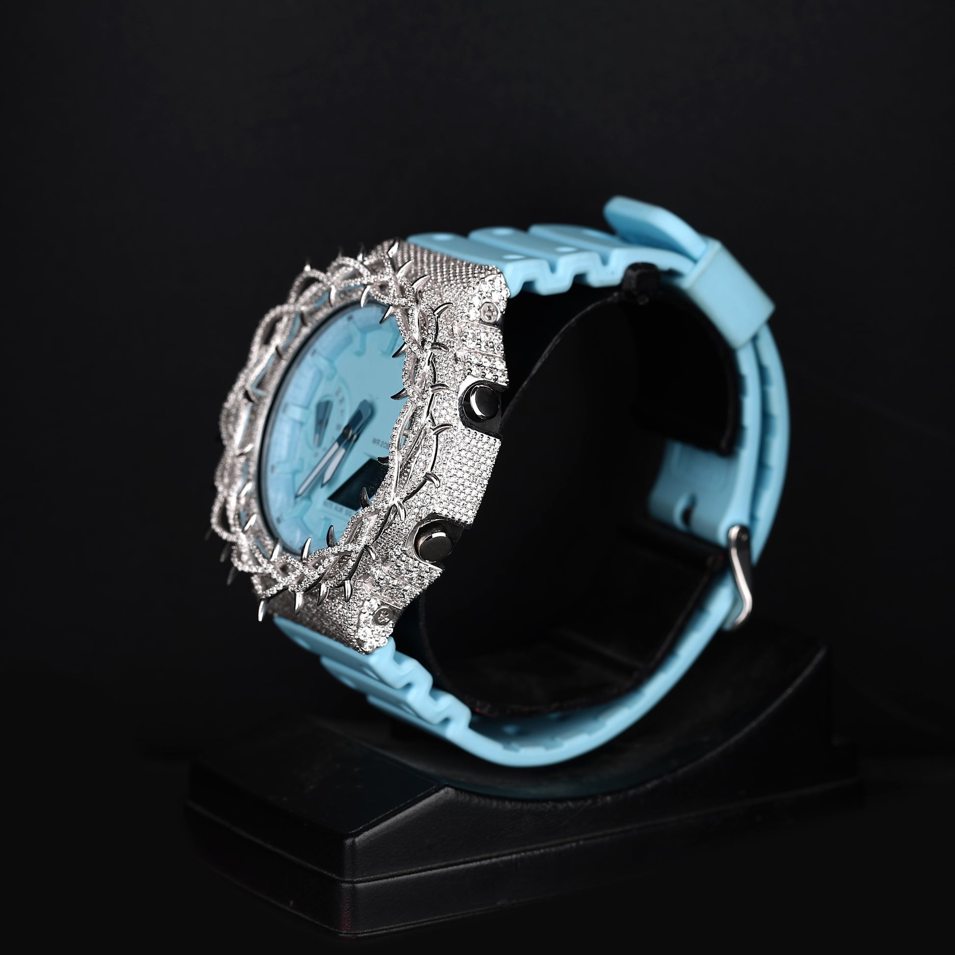 hip hop style bezel watch with full diamond shine