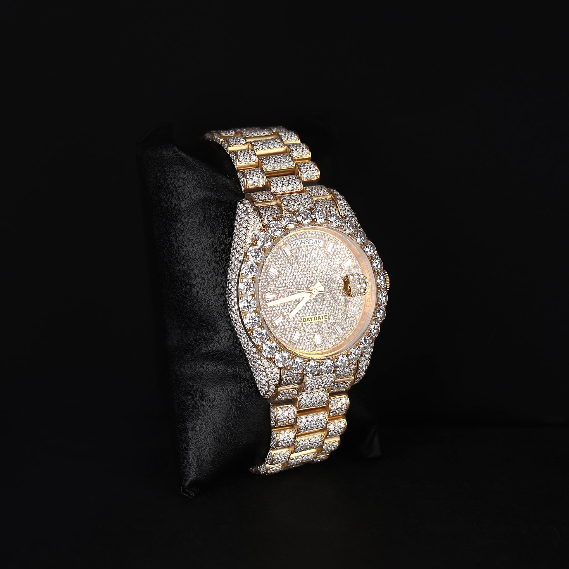 premium iced wristwatch with automatic movement and luxury shine