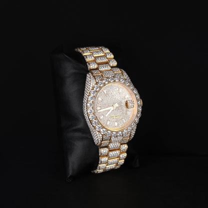 premium iced wristwatch with automatic movement and luxury shine