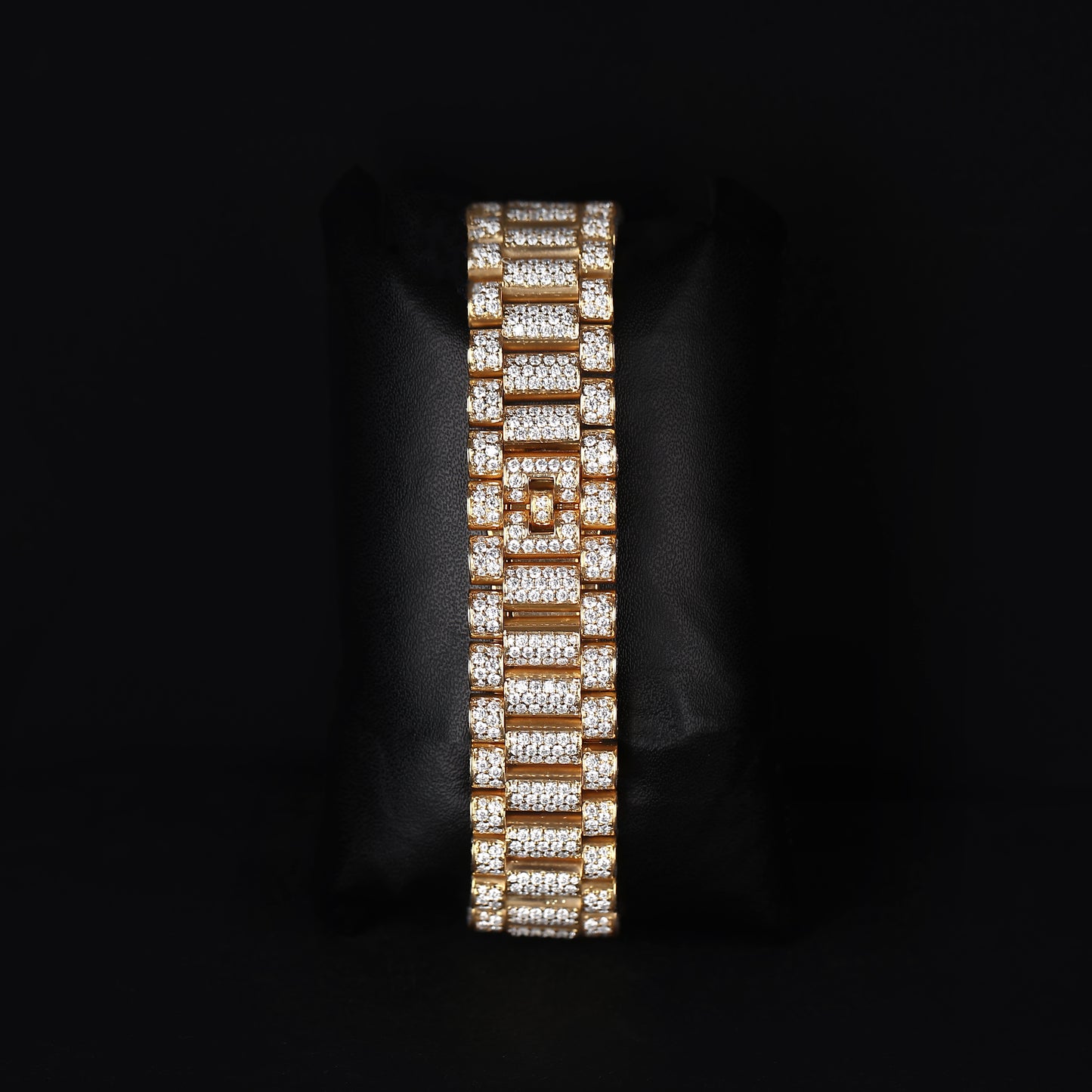 full iced watch with premium finish and high shine luxury look