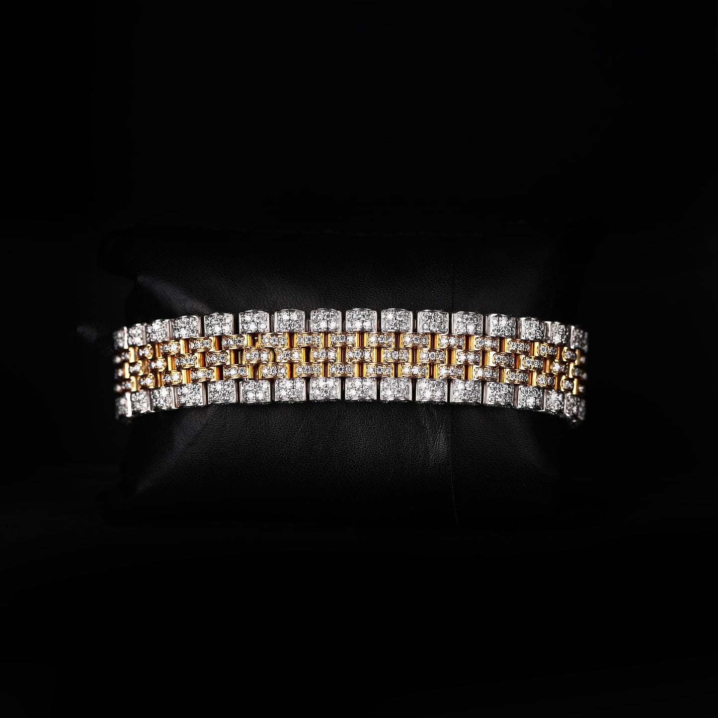 hip hop style arabic dial watch with full diamond shine