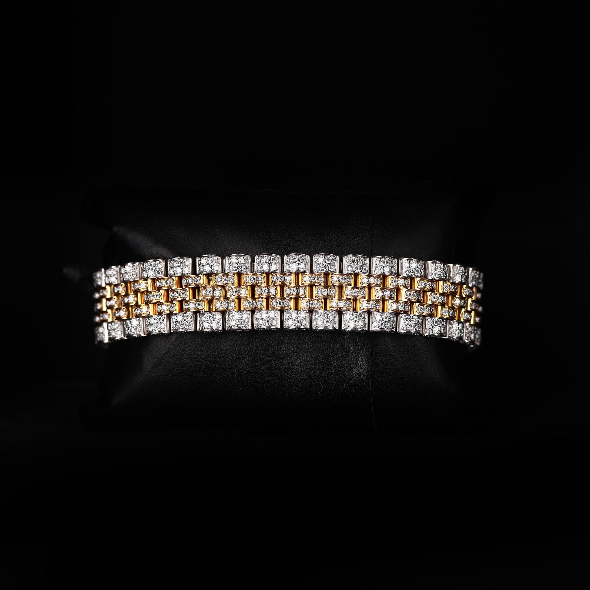 hip hop style arabic dial watch with full diamond shine