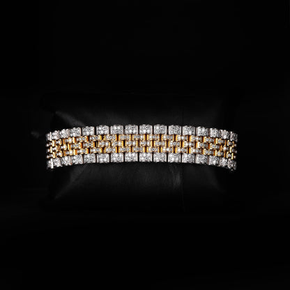 hip hop style arabic dial watch with full diamond shine